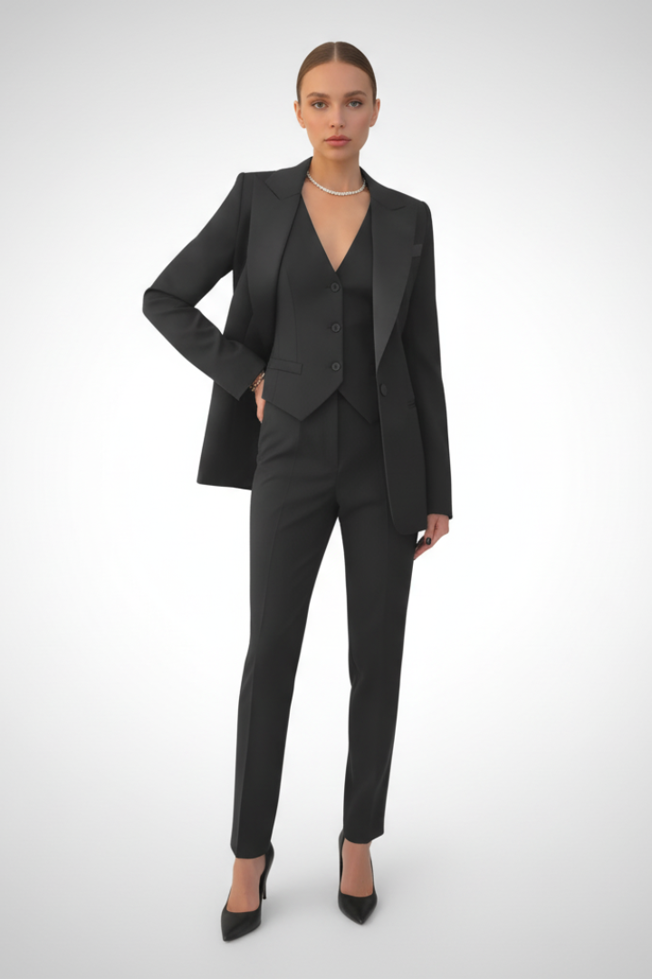 Women’s Three-Piece Suit with Blazer and Waistcoat