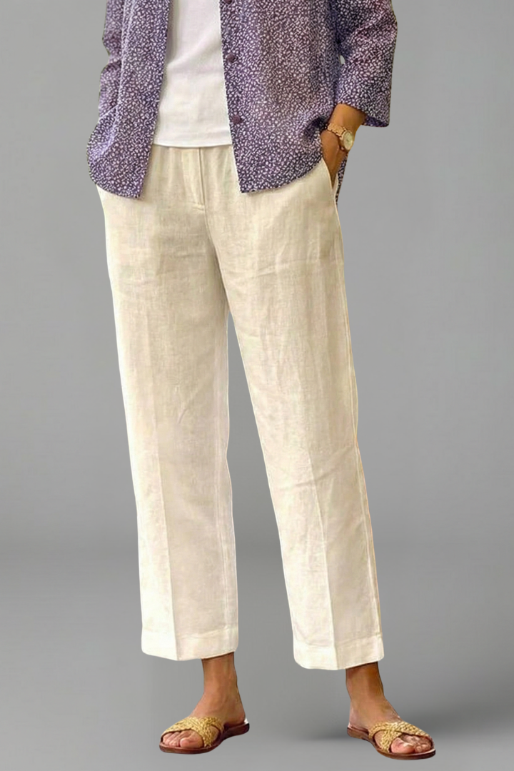 Women’s Trousers with Elastic Waist and Side Pockets