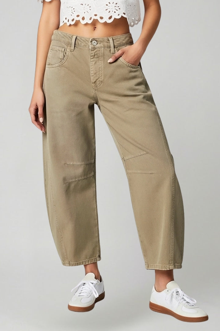 Women’s Wide Leg Jeans with High Waist and Stretch Denim