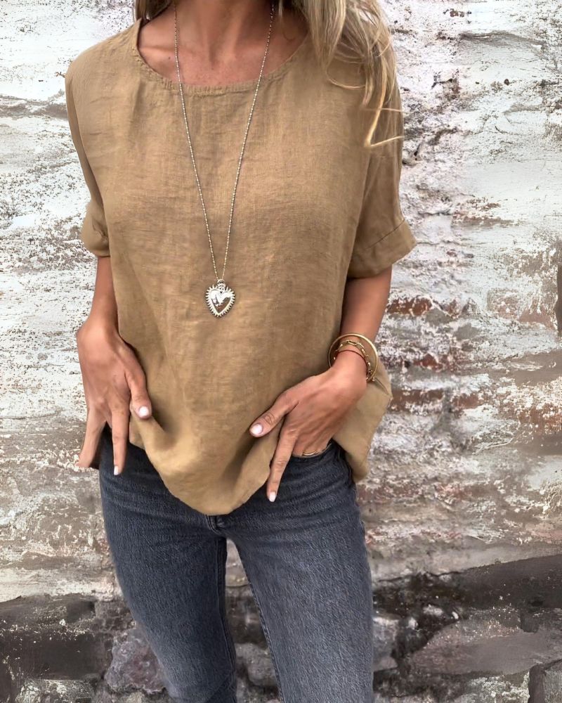 Women’s Round Neck Relaxed Fit T-Shirt