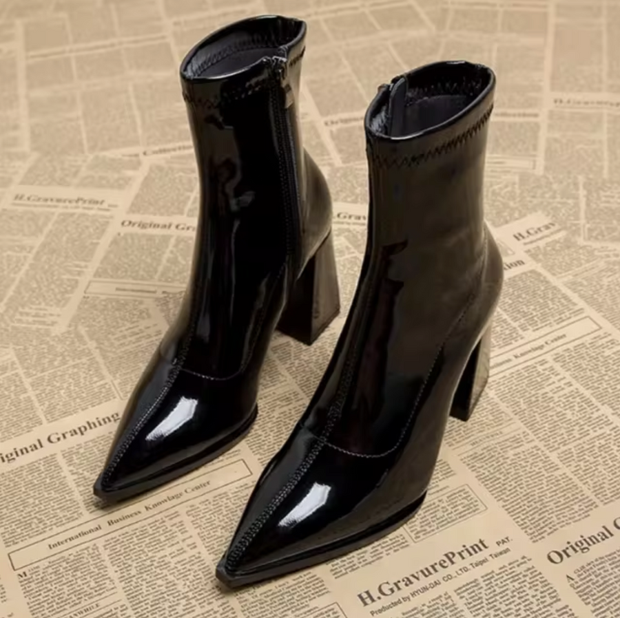 Ankle Boots with Sleek Structured Design