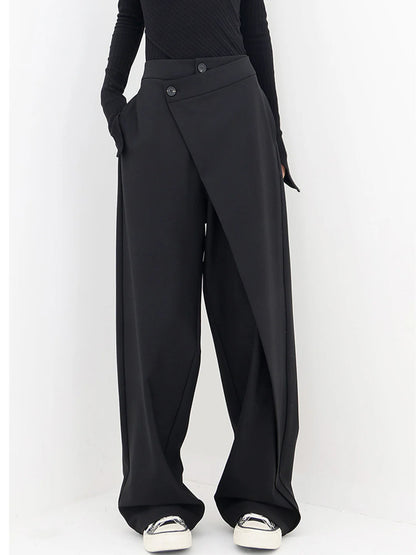 Asymmetric Wide-Leg Trousers for Women