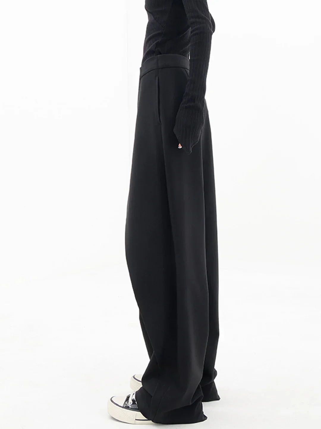 Asymmetric Wide-Leg Trousers for Women