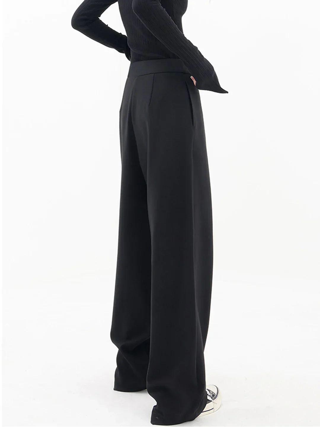 Asymmetric Wide-Leg Trousers for Women