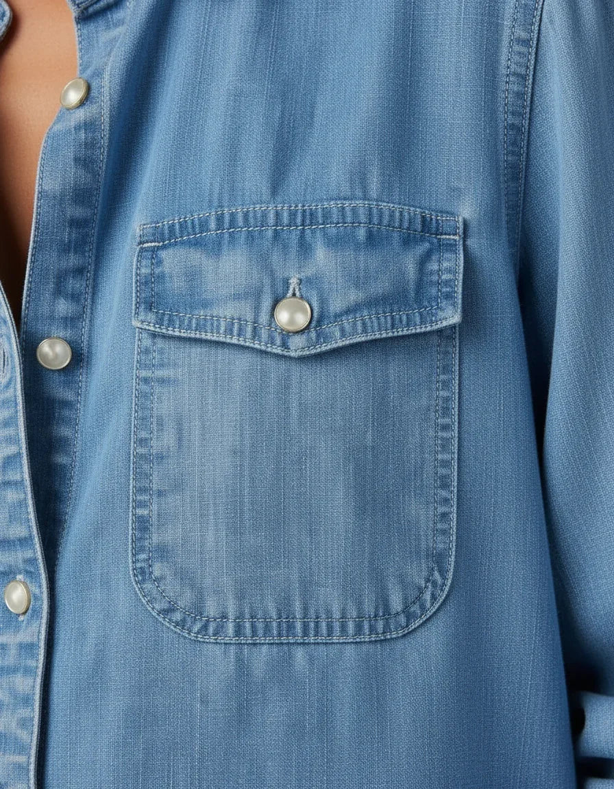 Chambray Denim Shirt for Women