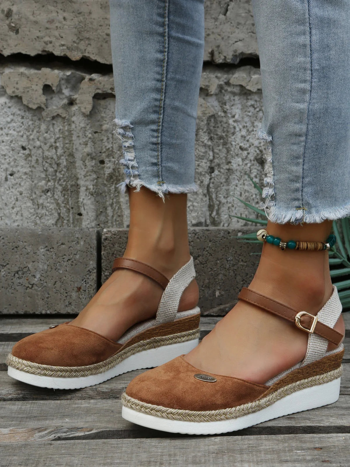 Closed-Toe Slingback Espadrille Sandals for Women