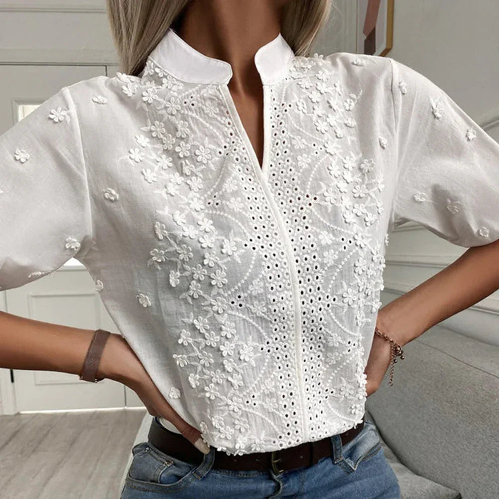 Cotton Lace Blouse for Women