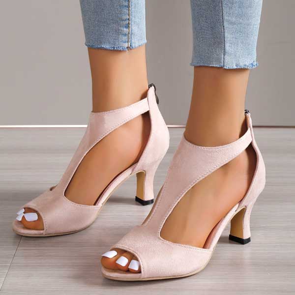 Elegant Supportive Open-Toe Mid-Heel Sandals