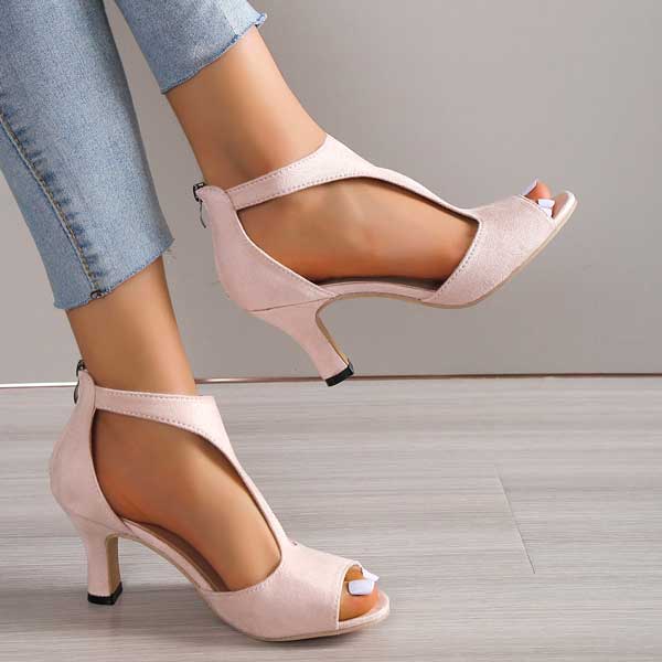 Elegant Supportive Open-Toe Mid-Heel Sandals