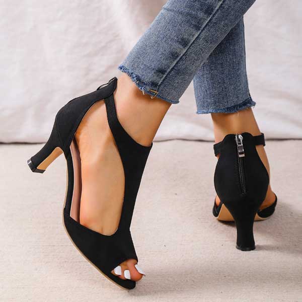 Elegant Supportive Open-Toe Mid-Heel Sandals