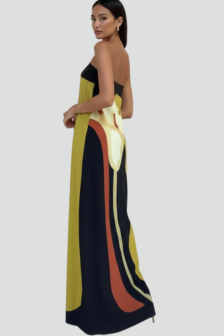 Elegant Maxi Dress with Fluid Drape