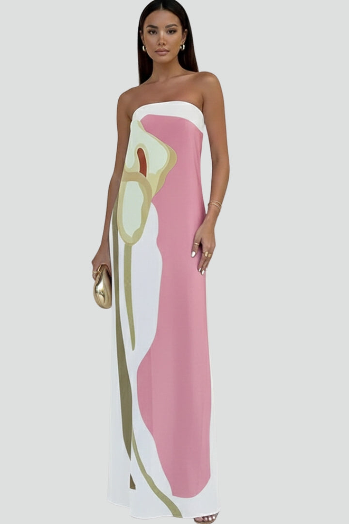 Elegant Maxi Dress with Fluid Drape