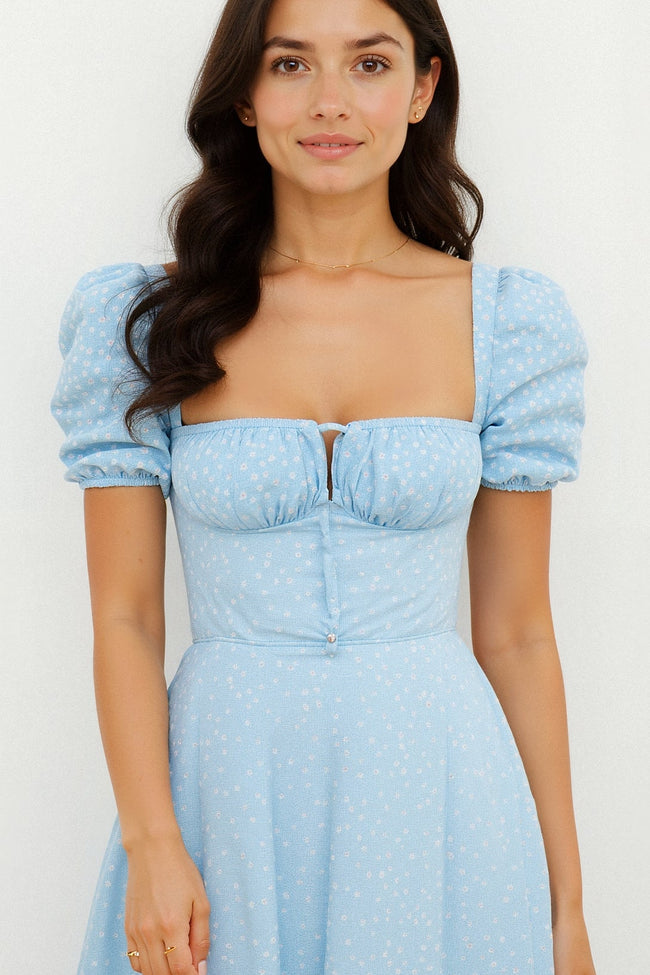Midi Dress with Square Neckline