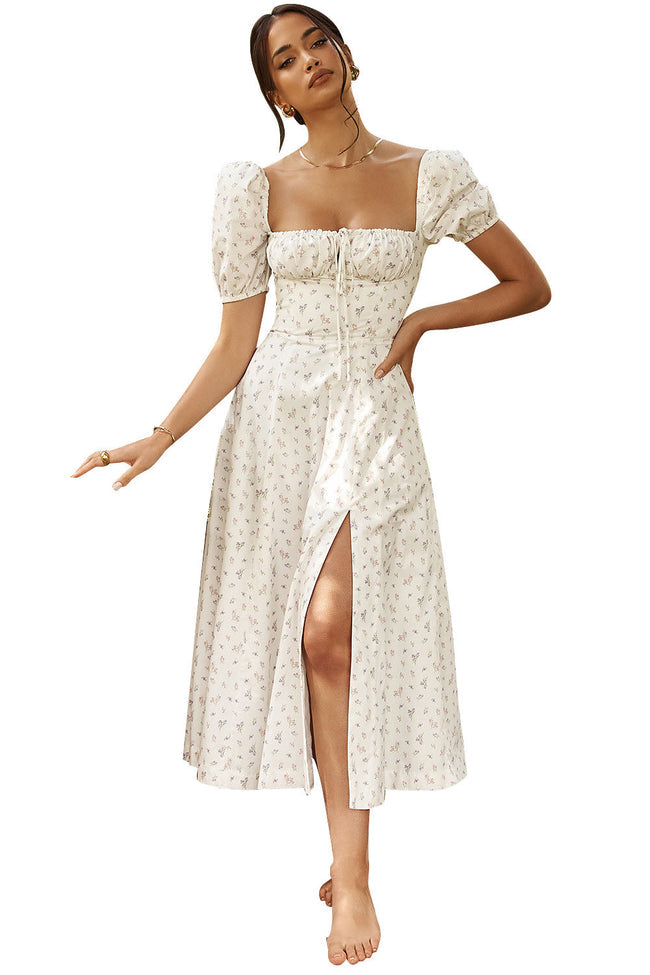 Midi Dress with Square Neckline