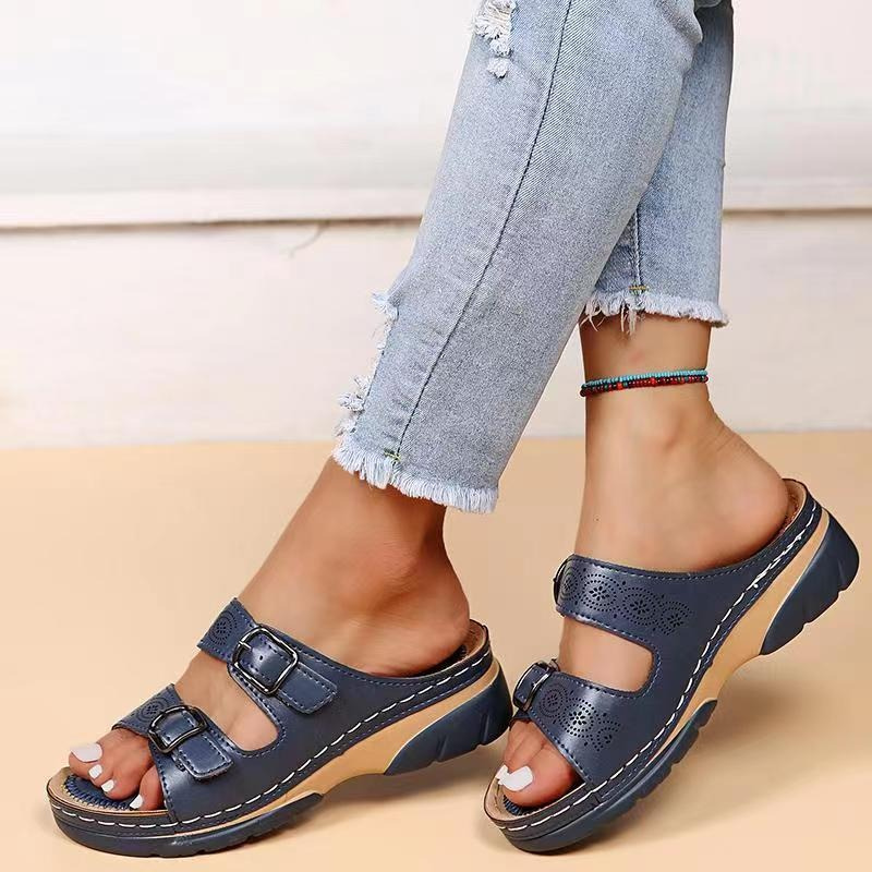 Open-Toe Sandals with Padded Gel Sole and Mesh Lining