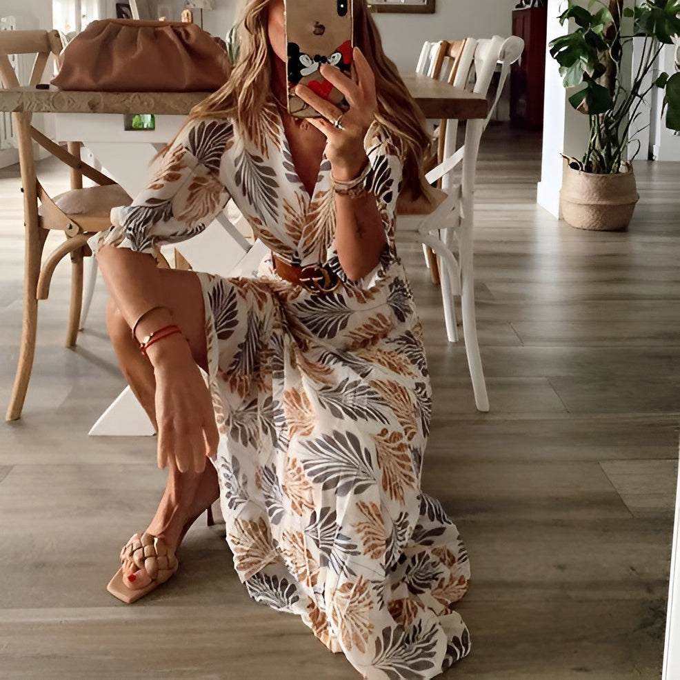 Patterned Maxi Dress for Women