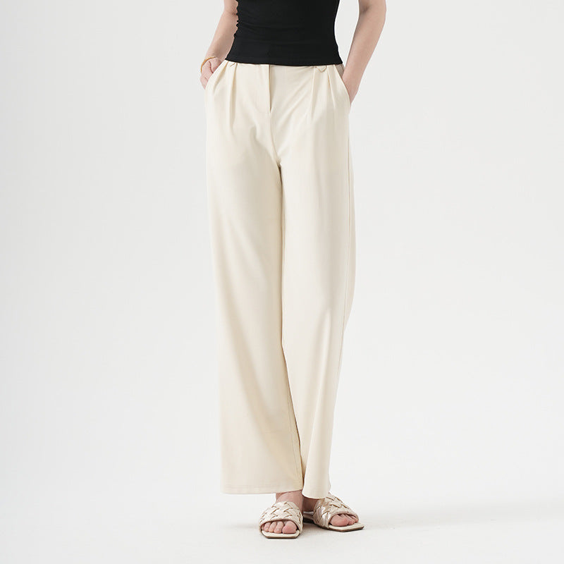 Pleated Straight-Leg Trousers for Women