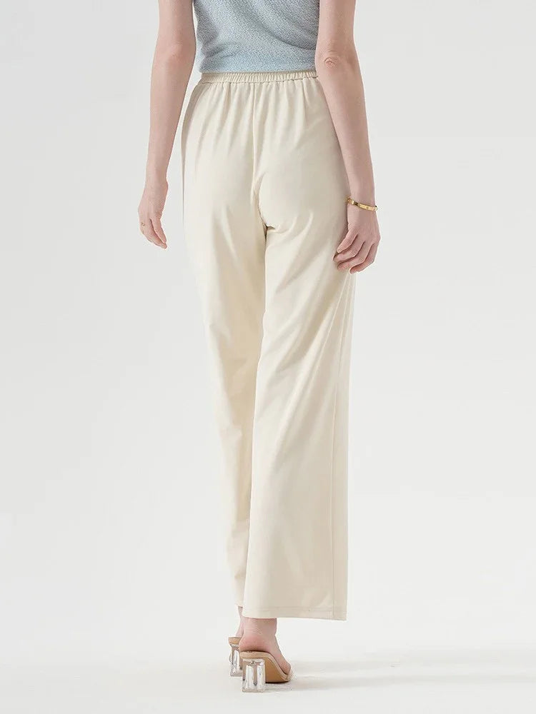 Pleated Straight-Leg Trousers for Women