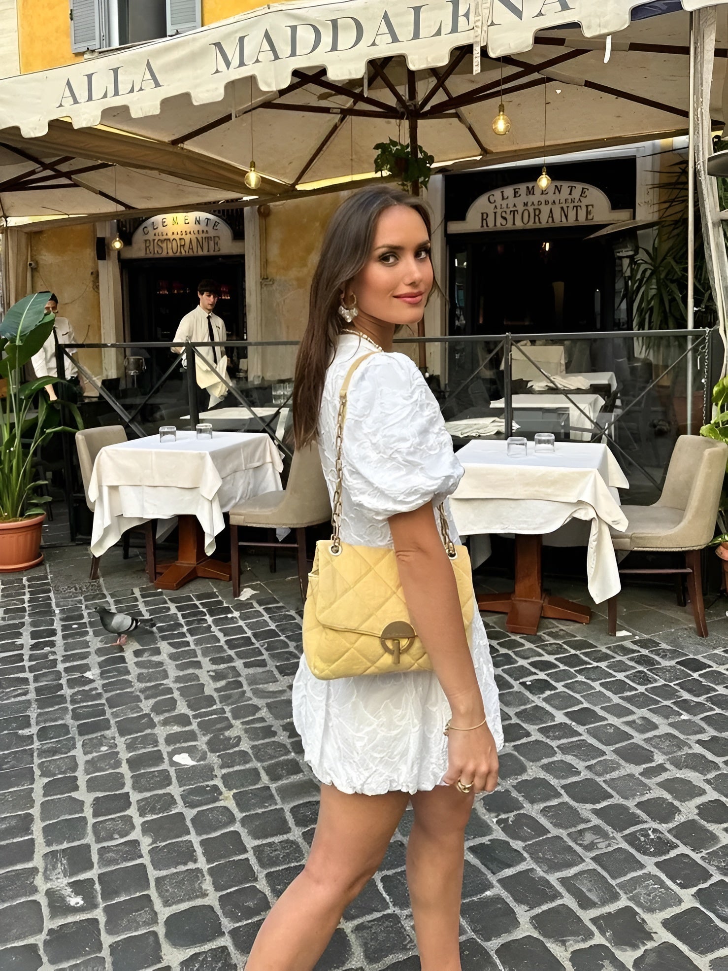 Embroidered Puff Sleeve Mini Dress for Women