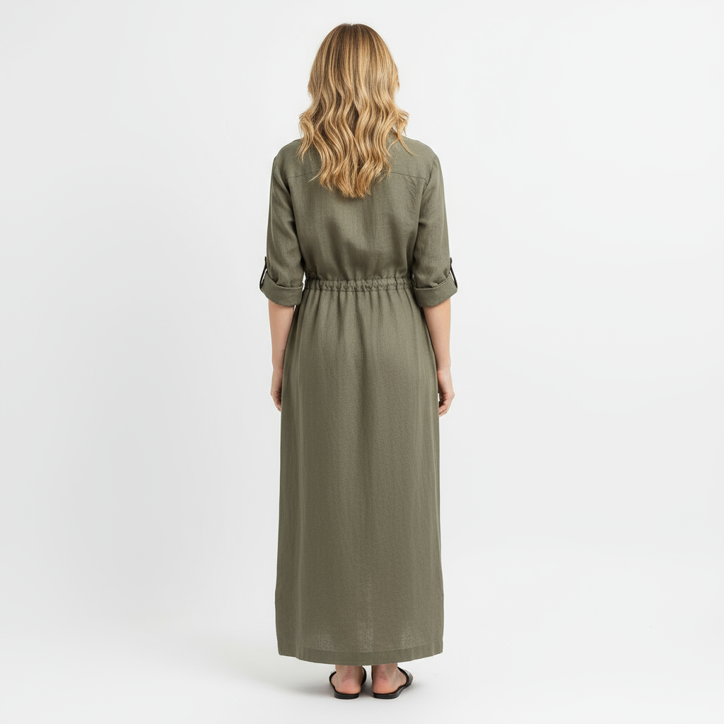 Selina | Flowing Maxi Shirt Dress