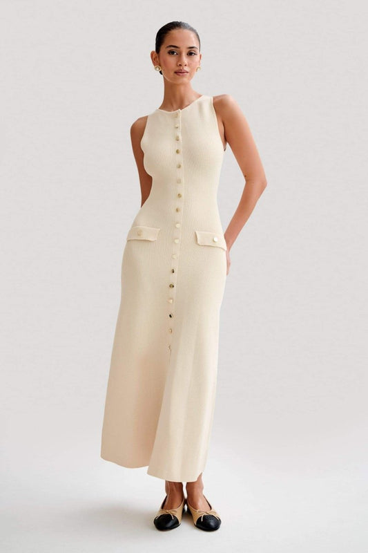 Sleeveless Knit Maxi Dress for Women