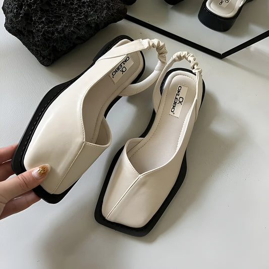Square Toe Slingback Sandals for Women