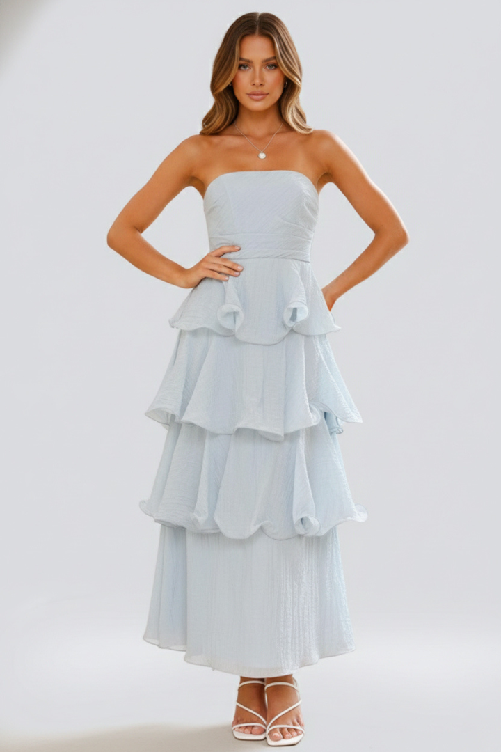 Strapless Maxi Dress with Flowing Silhouette