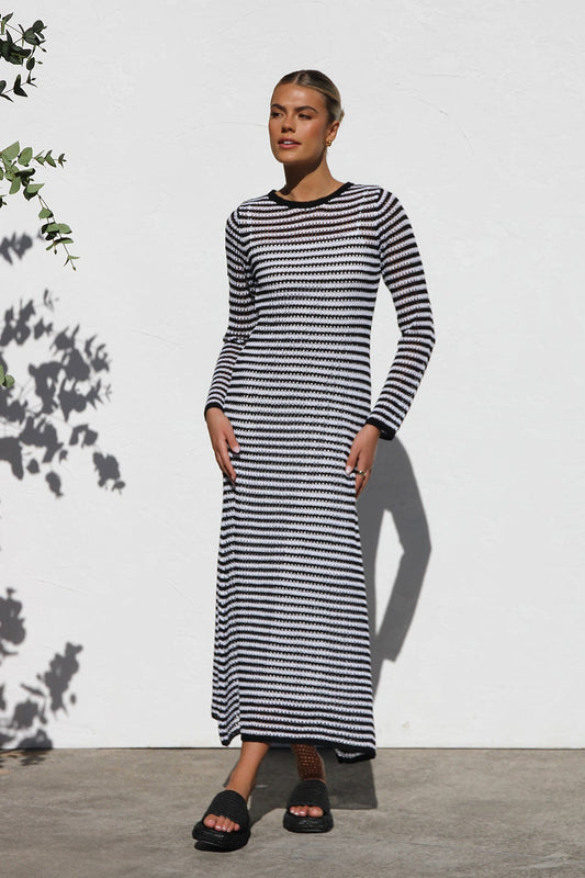 Stylish Striped Maxi Dress