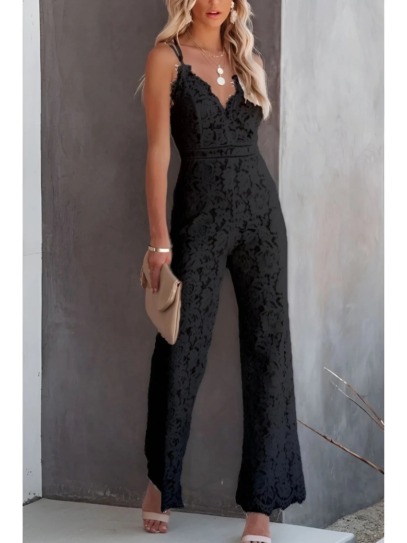 V-Neck Sleeveless Jumpsuit for Women