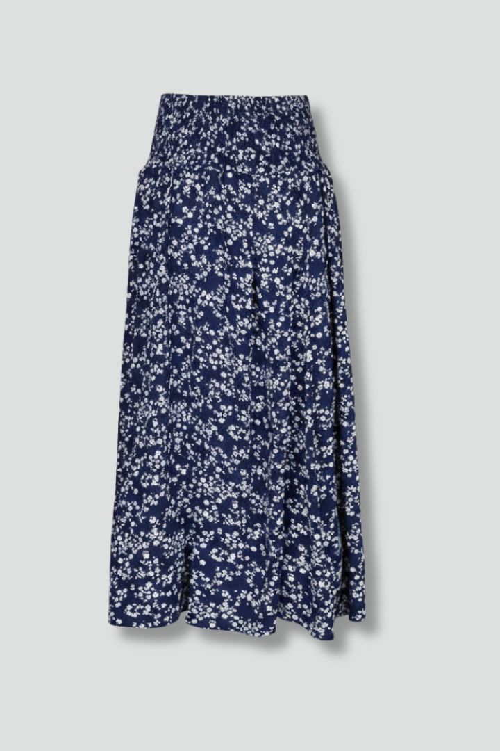 Women’s A-Line Skirt with Side Slit and Floral Print