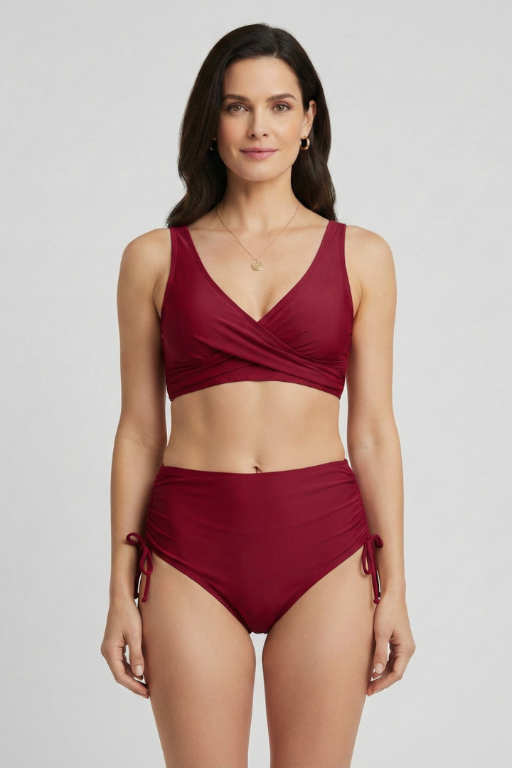 Women’s Bikini Set with Halter Top and High Waist