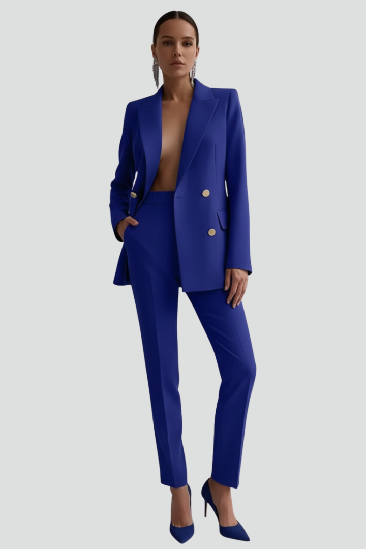 Women’s Blazer and Trousers Set with Long Sleeves