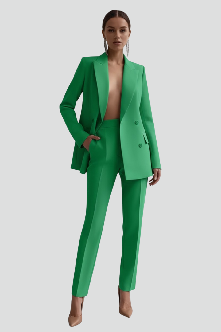 Women’s Blazer and Trousers Set with Long Sleeves