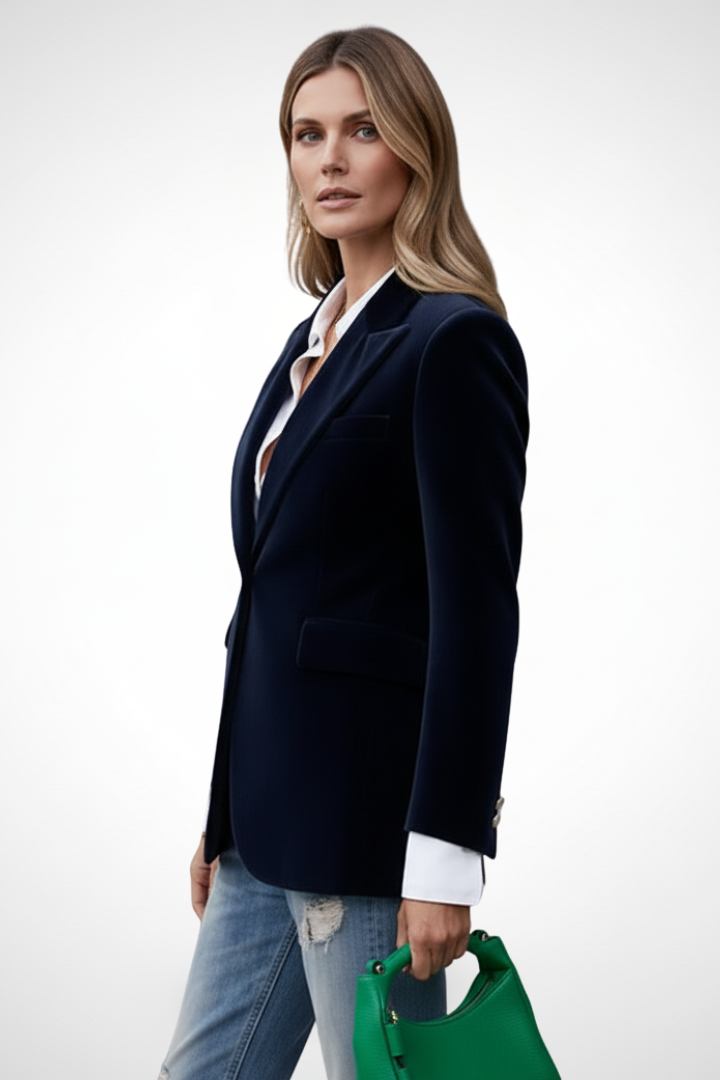 Women’s Blazer with Lapels and Single Button