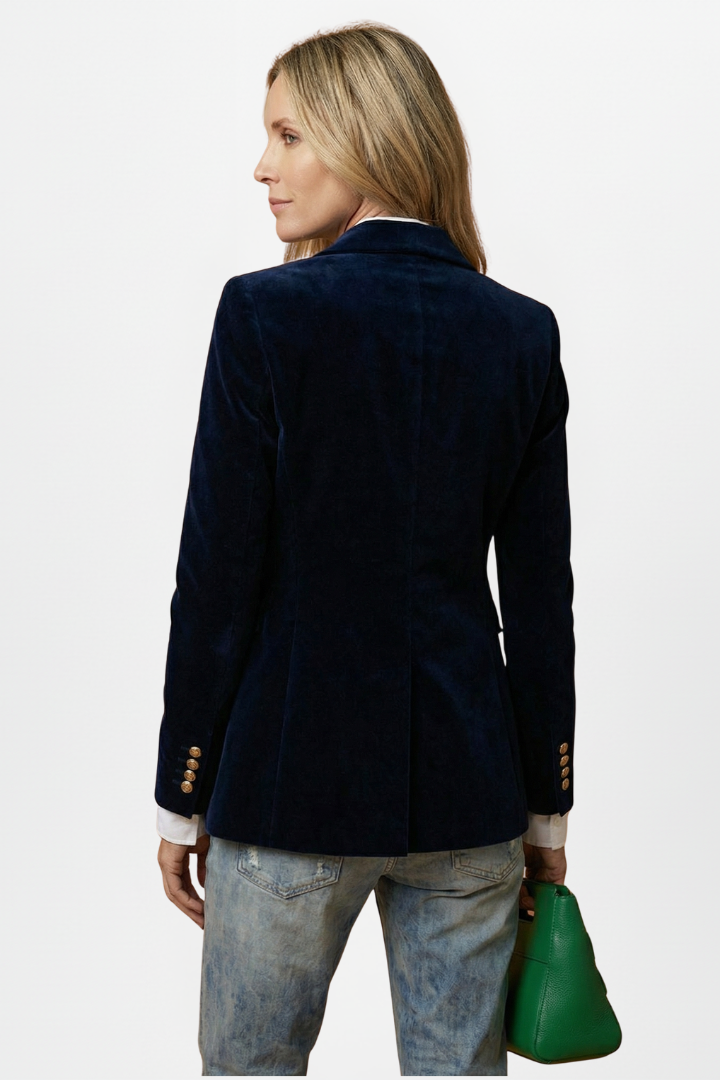 Women’s Blazer with Notch Collar and Single Button