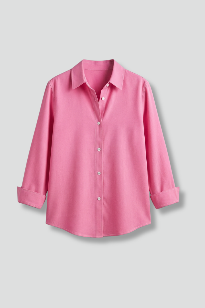 Women’s Blouse with Collar and Button Fastening