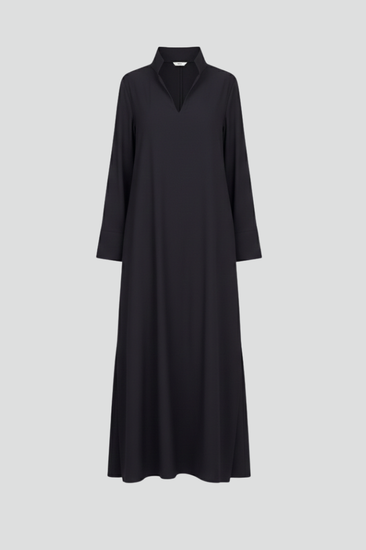 Women’s Dress with Collar and Side Pockets