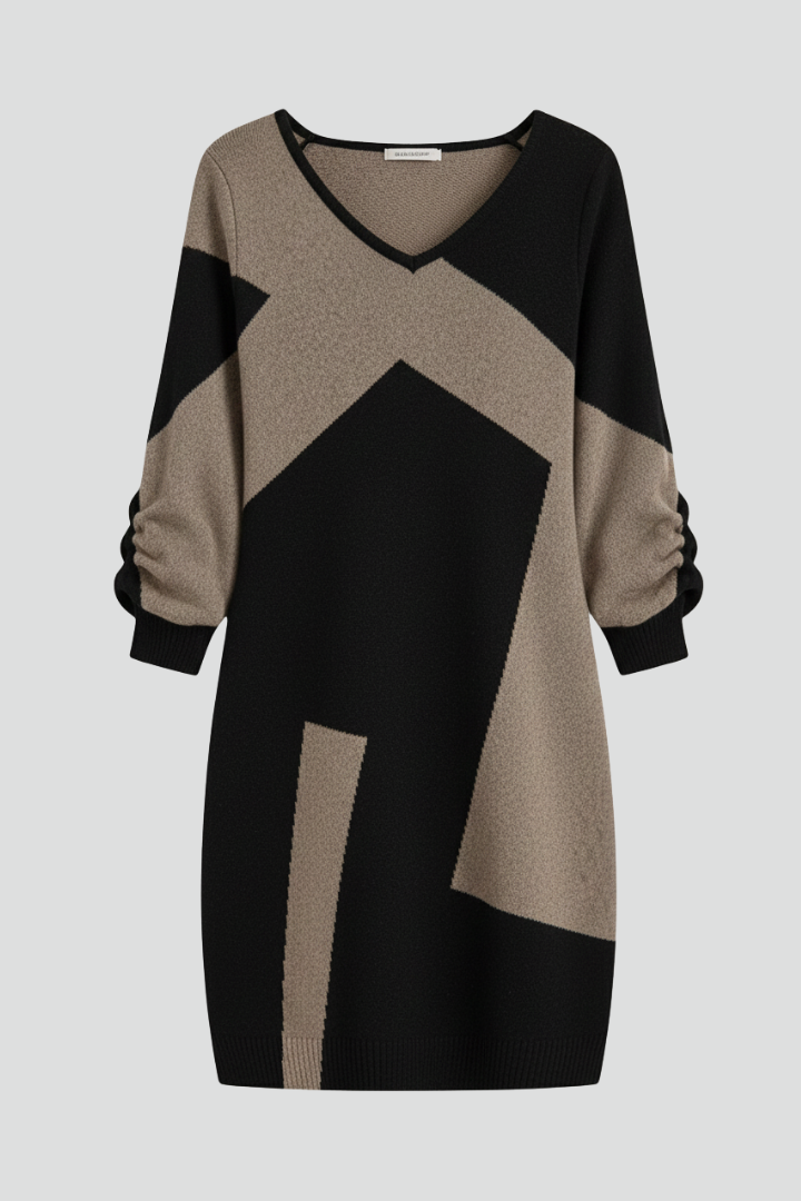 Women’s Dress with Short Sleeves and Loose Fit