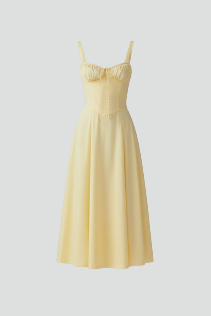 Women’s Dress with Shoulder Straps and Defined Waist