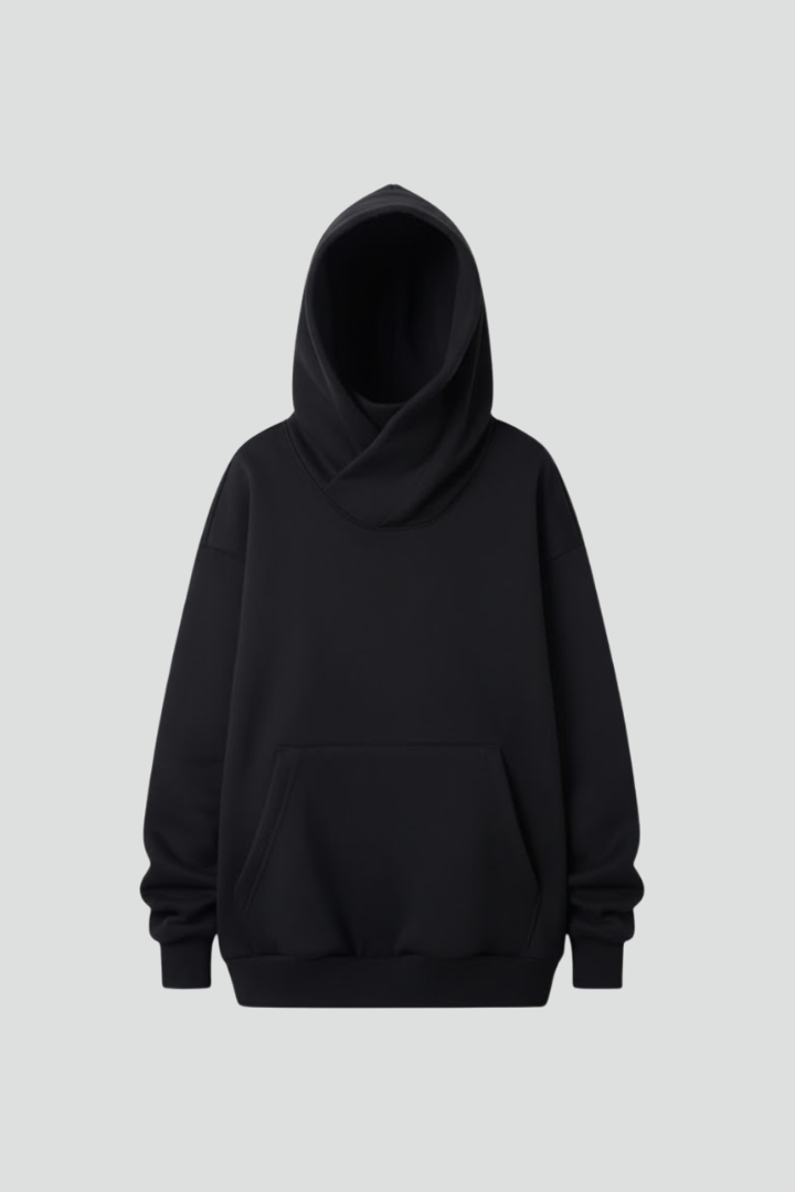 Women’s Hoodie with High Neck and Wide Hood