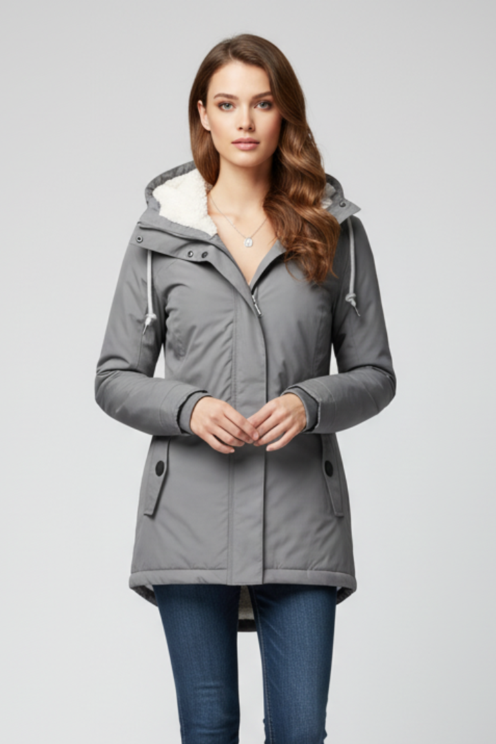 Women’s Jacket with Hood and Drawcords