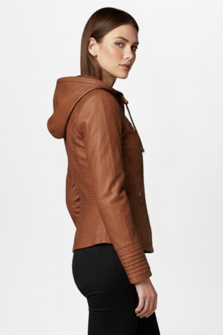 Women’s Jacket with Hood and Front Zip