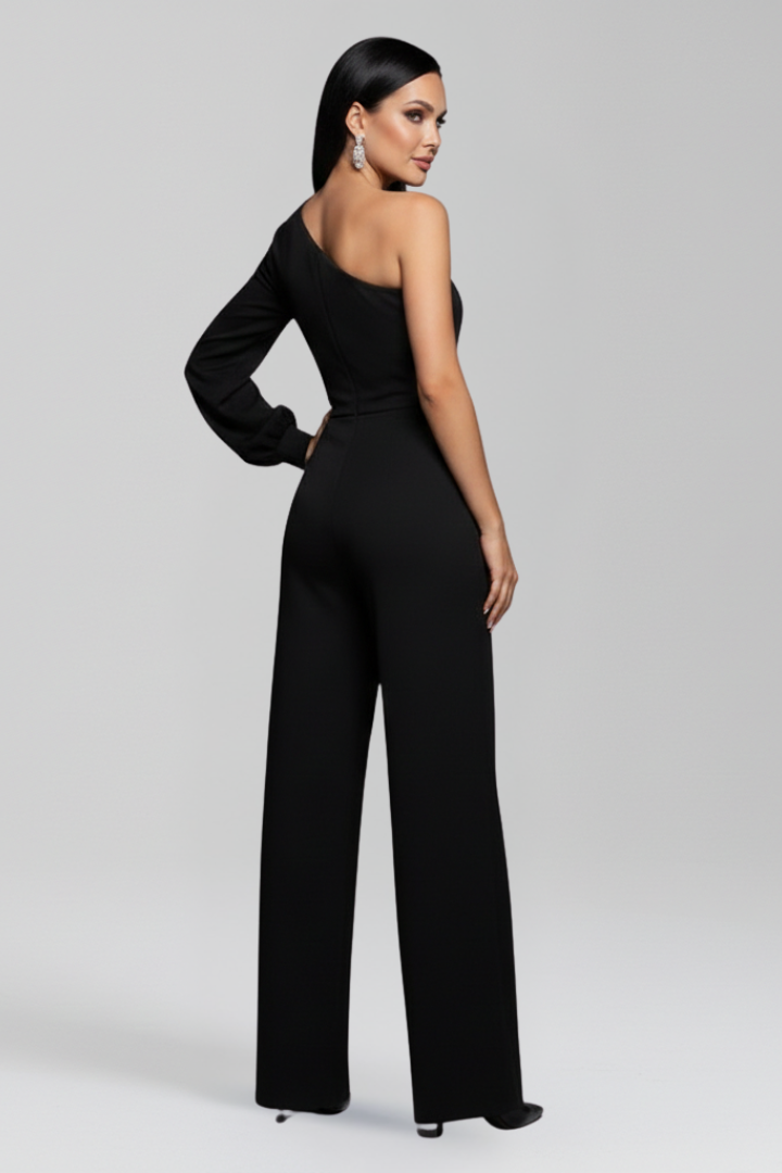 Women’s Jumpsuit with One Shoulder and Side Insert