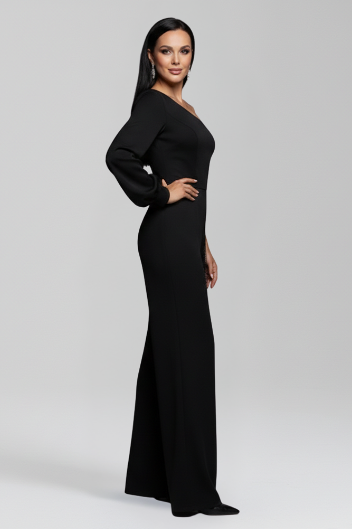 Women’s Jumpsuit with One Shoulder and Side Insert