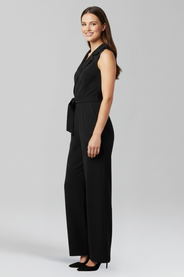 Women’s Jumpsuit with Sleeveless Cut and Wide Legs