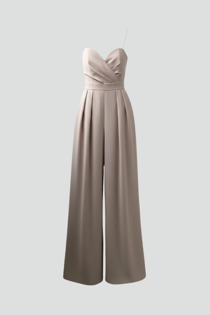 Women’s Jumpsuit with Spaghetti Straps and Wide Legs