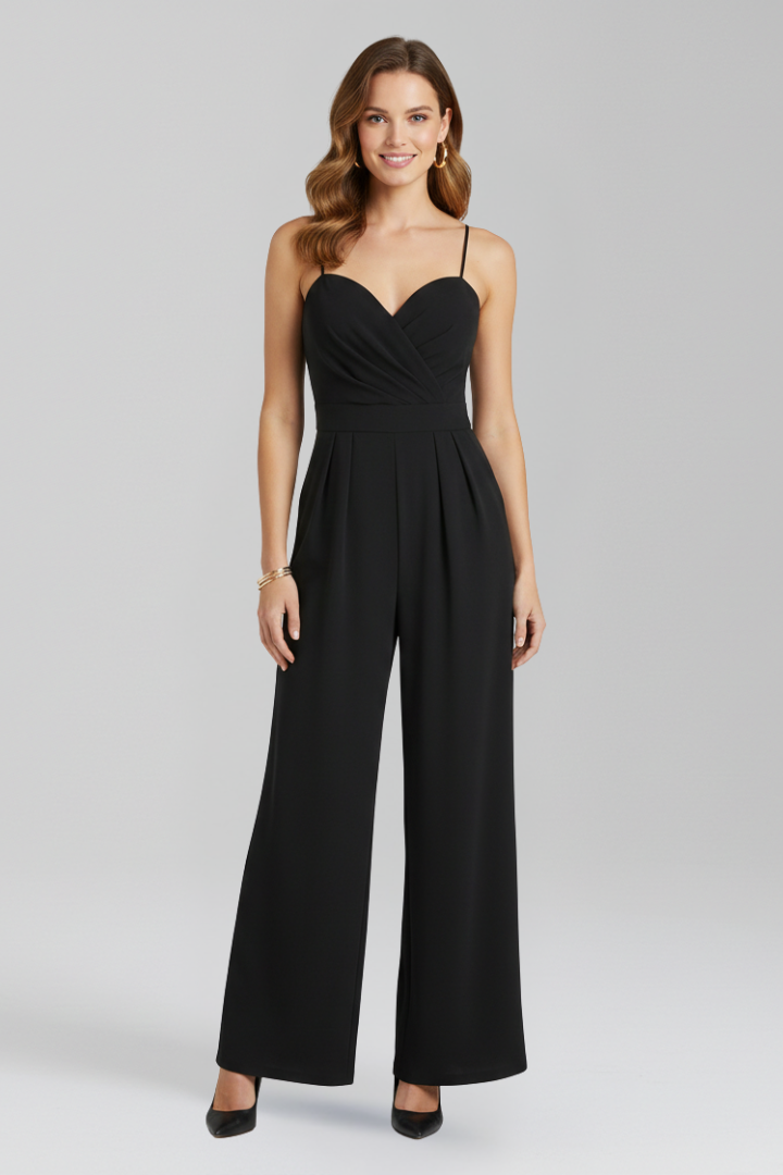 Women’s Jumpsuit with Spaghetti Straps and Wide Legs