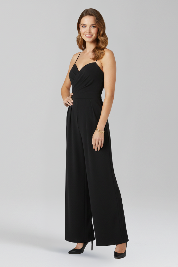 Women’s Jumpsuit with Spaghetti Straps and Wide Legs