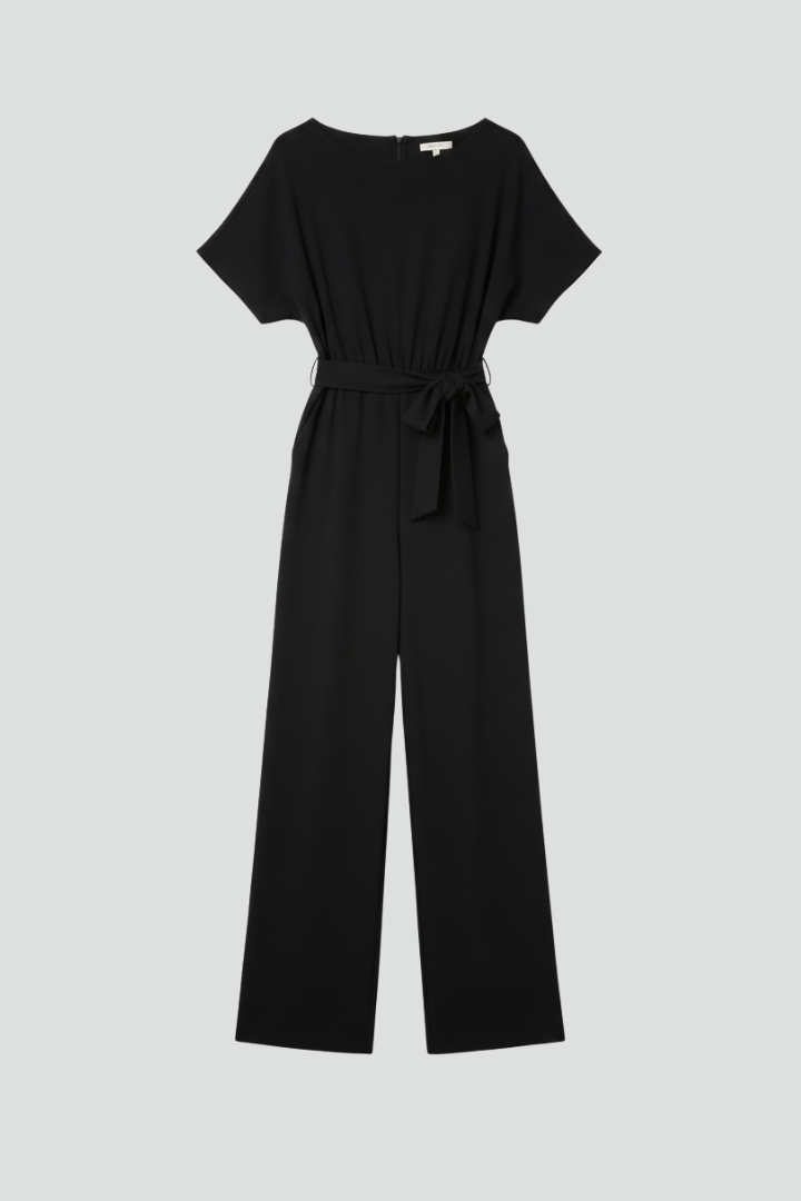 Women’s Jumpsuit with Tie Belt and Wide Legs