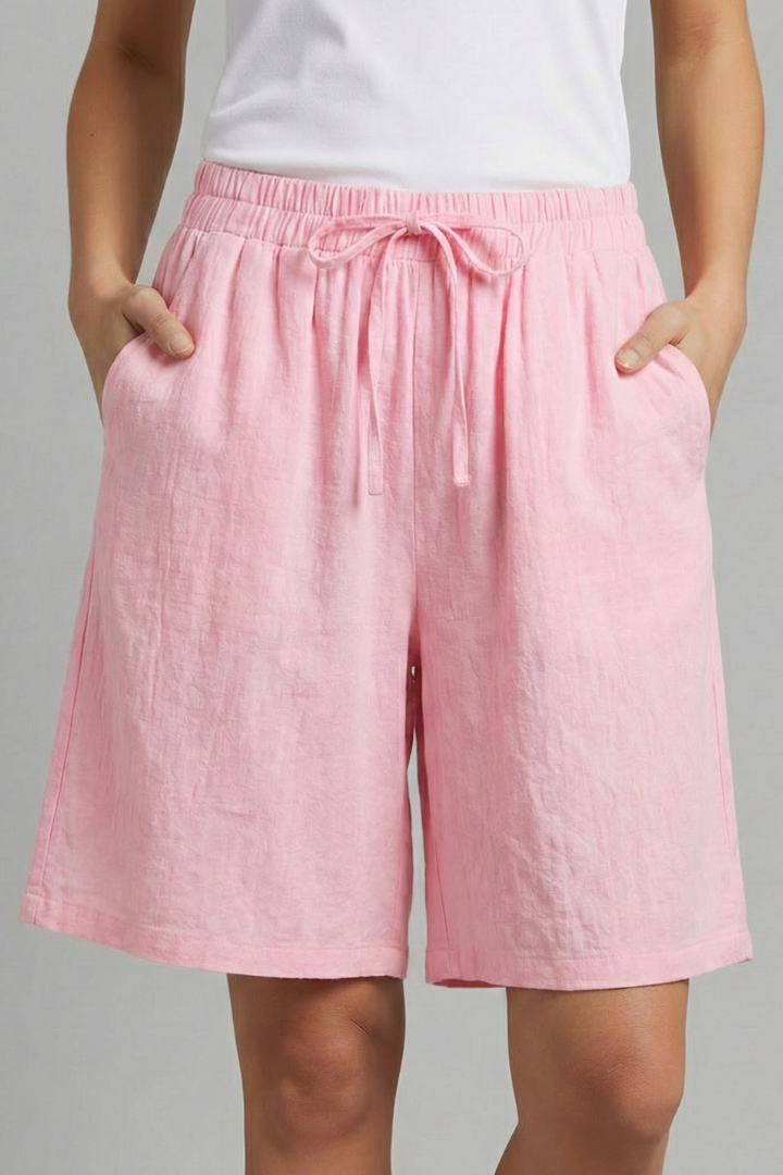 Women’s Knee Length Shorts with Drawstring Waist